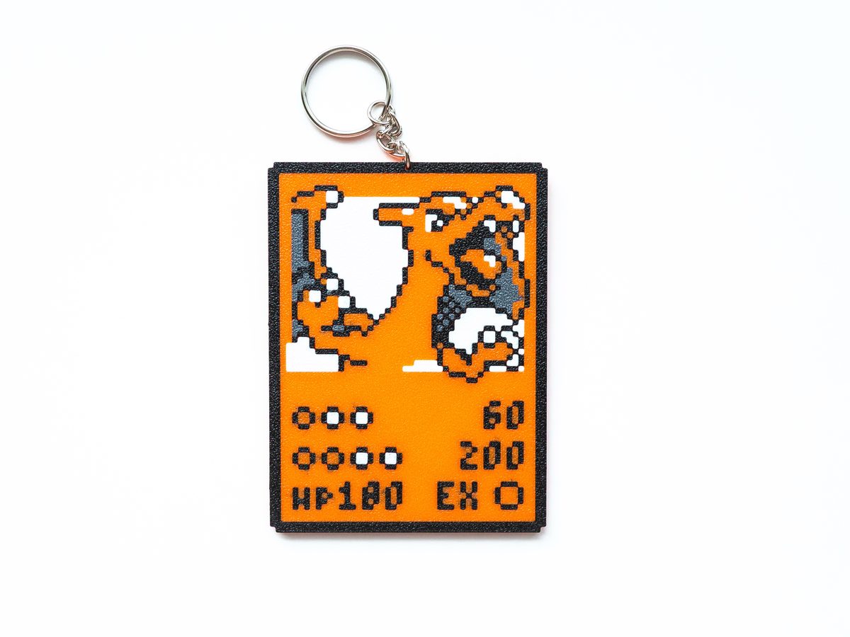 Charizard card keychain